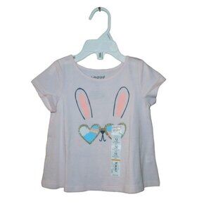 Jumping Beans Toddler Softest Tee Glasses Bunny Size 12M